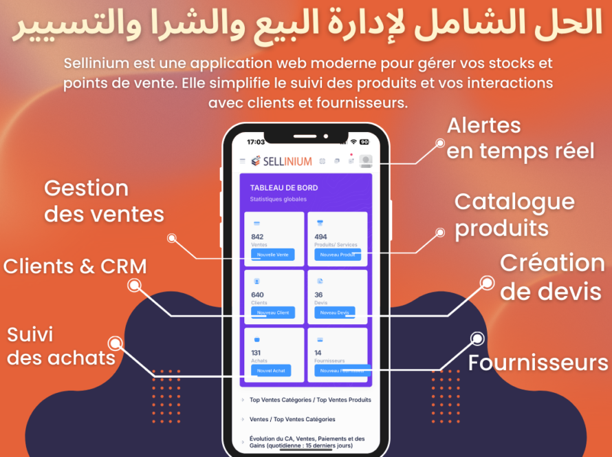La gestion de stock et POS au Maroc : 5 raisons de choisir Sellinium, l’application web révolutionnaire