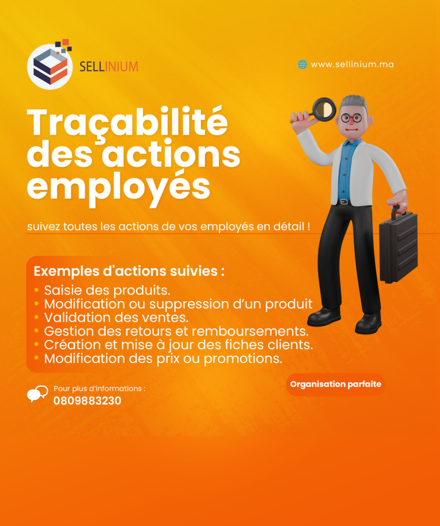 Contrôle Ultime de vos Employés avec Sellinium : Suivez 4 Actions Clés en Temps Réel au Maroc